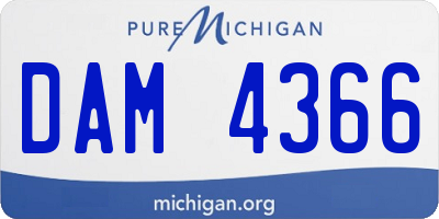 MI license plate DAM4366