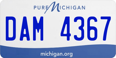 MI license plate DAM4367