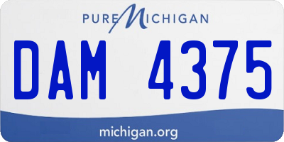 MI license plate DAM4375