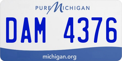 MI license plate DAM4376