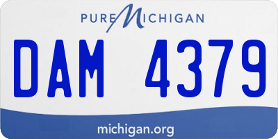 MI license plate DAM4379