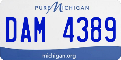 MI license plate DAM4389