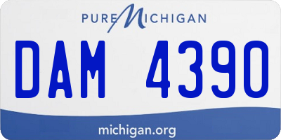 MI license plate DAM4390