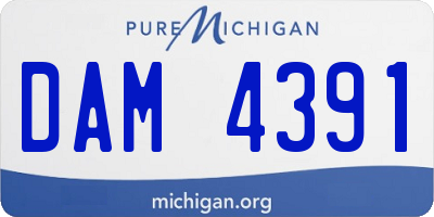 MI license plate DAM4391