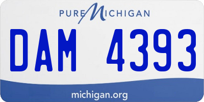 MI license plate DAM4393