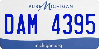 MI license plate DAM4395