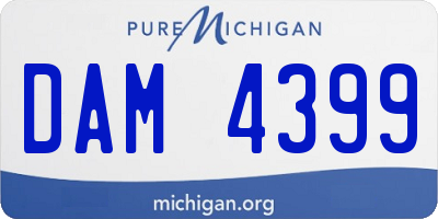 MI license plate DAM4399