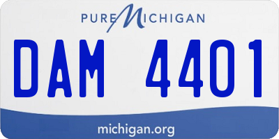 MI license plate DAM4401