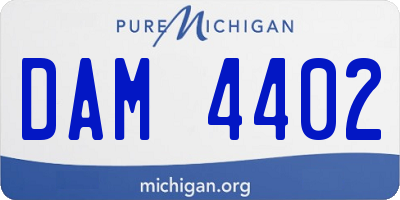 MI license plate DAM4402