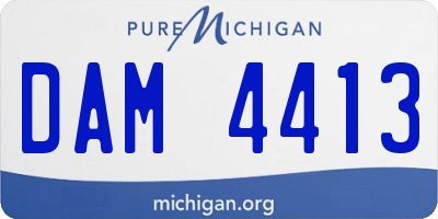 MI license plate DAM4413