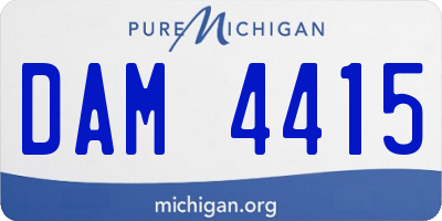 MI license plate DAM4415