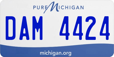 MI license plate DAM4424