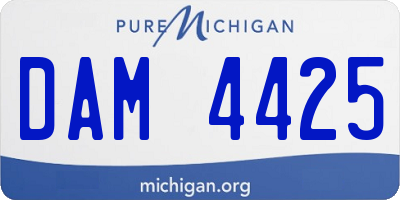 MI license plate DAM4425