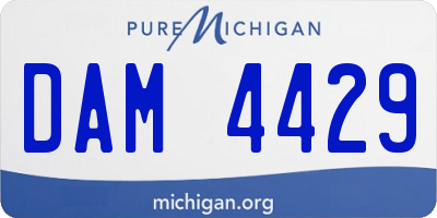 MI license plate DAM4429
