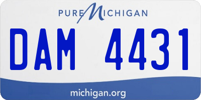 MI license plate DAM4431