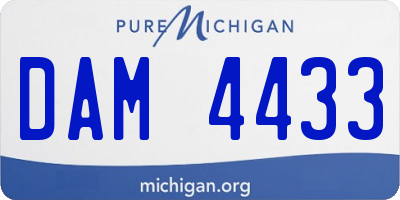 MI license plate DAM4433