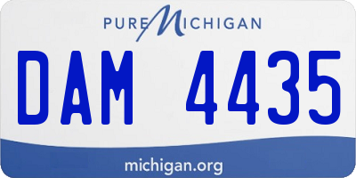 MI license plate DAM4435