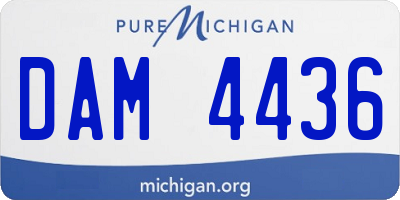 MI license plate DAM4436