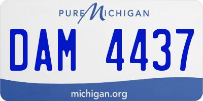 MI license plate DAM4437
