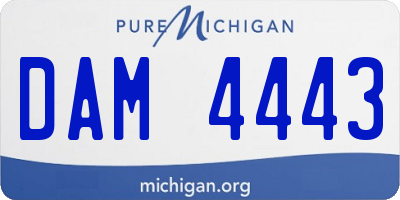 MI license plate DAM4443