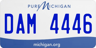 MI license plate DAM4446