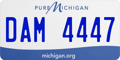 MI license plate DAM4447