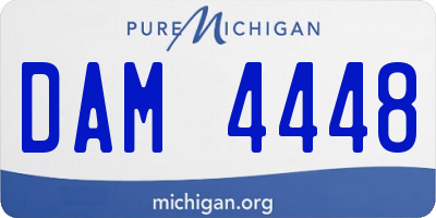 MI license plate DAM4448