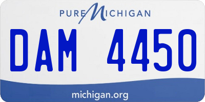MI license plate DAM4450