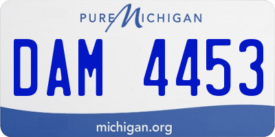 MI license plate DAM4453