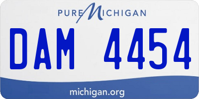 MI license plate DAM4454