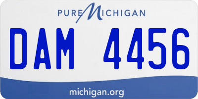 MI license plate DAM4456