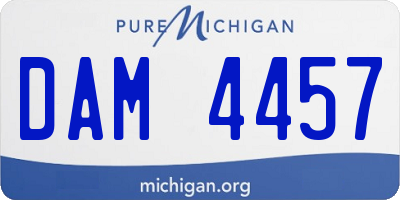 MI license plate DAM4457