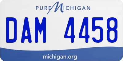 MI license plate DAM4458