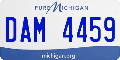 MI license plate DAM4459