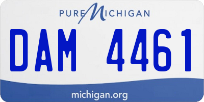 MI license plate DAM4461