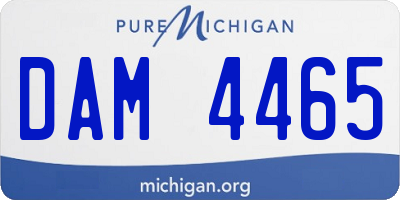 MI license plate DAM4465