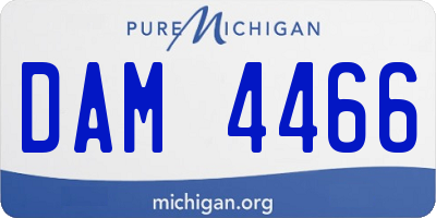 MI license plate DAM4466