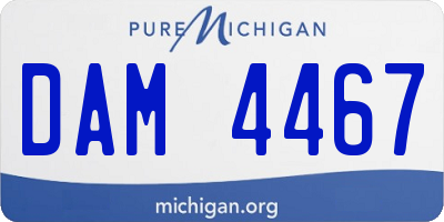 MI license plate DAM4467