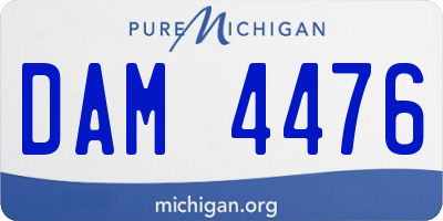 MI license plate DAM4476