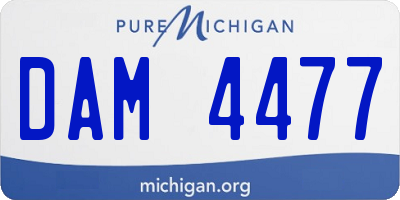 MI license plate DAM4477