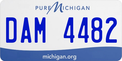 MI license plate DAM4482