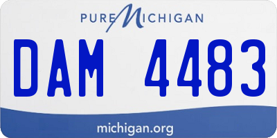 MI license plate DAM4483