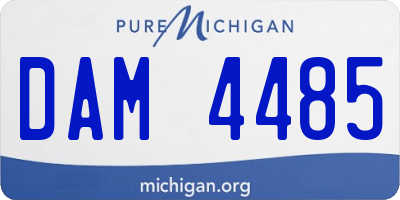 MI license plate DAM4485