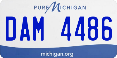 MI license plate DAM4486