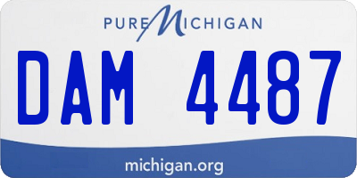 MI license plate DAM4487