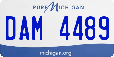 MI license plate DAM4489