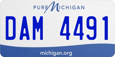 MI license plate DAM4491