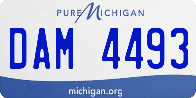 MI license plate DAM4493