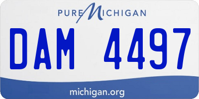 MI license plate DAM4497