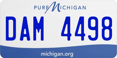 MI license plate DAM4498